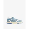 Gucci Denim Fabric Sneakers With Monogram Pattern