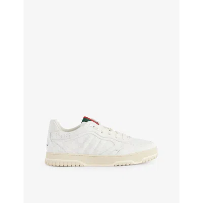 GUCCI MENS GUCCI RE-WEB SUPREME CANVAS LOW-TOP TRAINERS