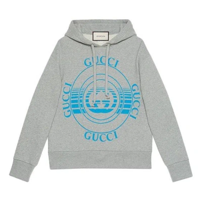 Gucci Mens Record Print Oversize Grey In Gray