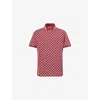 Gucci Men Red Polo Shirt With Striped Classic Collar In Gg Jacquard Cotton Man In Red
