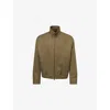 Gucci Mens Rusty Green Monogram-pattern Cotton-blend Blouson Jacket In Green