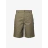 Gucci Mens Rusty Green Regular-fit Monogram Cotton-blend Shorts In Green