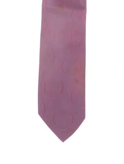 Pre-owned Gucci Mens Silk  Suiting Tie In Red