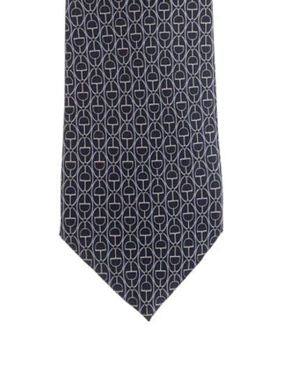 Pre-owned Gucci Mens' Silk Tie In Blue