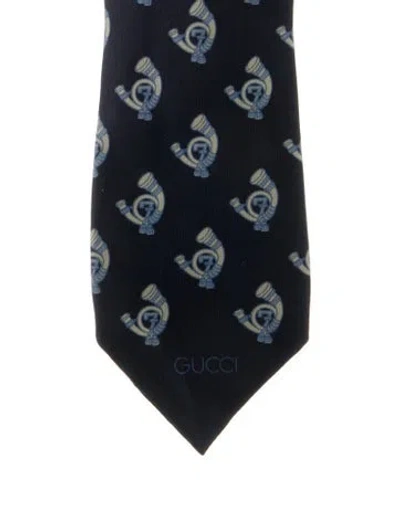 Pre-owned Gucci Mens' Silk Tie In Blue