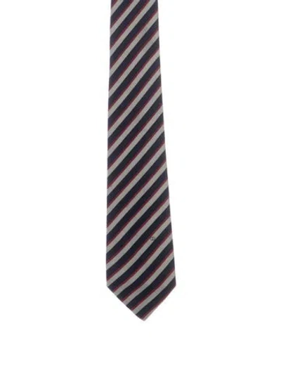 Pre-owned Gucci Mens Silk Tie In Gray