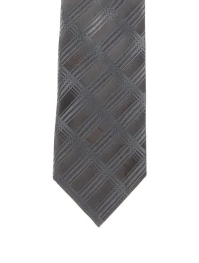Pre-owned Gucci Mens' Silk Tie In Gray
