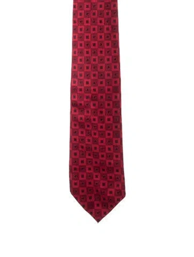 Pre-owned Gucci Mens' Silk Tie In Red