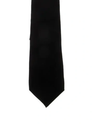 Pre-owned Gucci Mens' Solid Tie  W/tags In Black