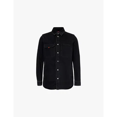 Gucci Denim Shirt With Chest Pockets And Long Sleeves In Black