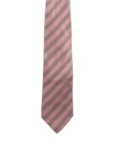 Pre-owned Gucci Mens Tie In Pink