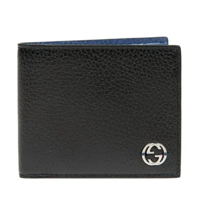 Pre-owned Gucci Mens Wallets Authentic Made In Italy In Blue
