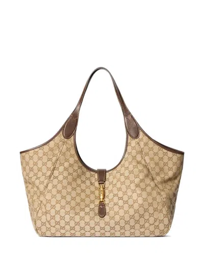 Gucci Mercato Large Tote Bag In Neutrals
