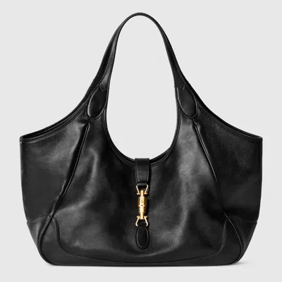 Gucci Mercato Shoulder Bag Gold Tone Hardware In Black