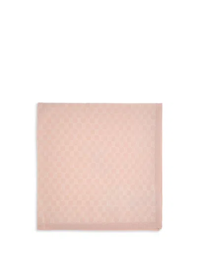 Gucci Merino Wool Gg Motif Scarf In Pink
