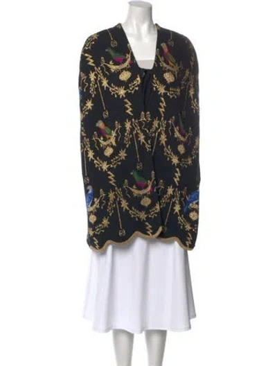 Pre-owned Gucci Merino Wool Printed Evening Jacket In Multi