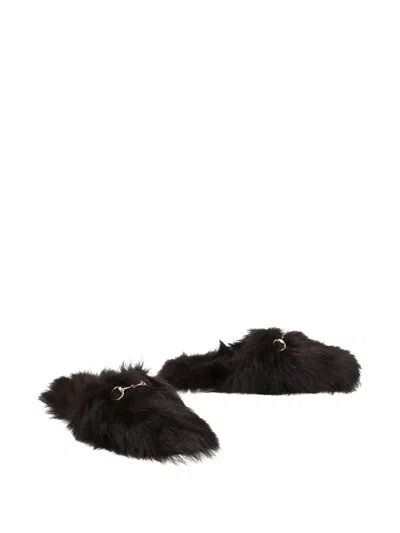 Gucci Merino-wool Slipper In Black