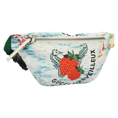 Pre-owned Gucci Merveilleux Belt Bag Printed Nylon White Nylon Bag ()