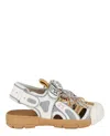 Gucci Mesh Fabric Tinsel Sport Sandals In Neutral