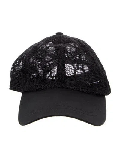 Pre-owned Gucci Mesh Gg Baseball Cap In Black