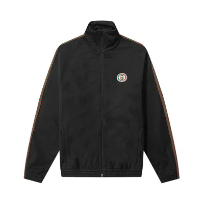 Pre-owned Gucci Mesh Oversize Jacket With Patch 'black/multicolor' | Men's Size S