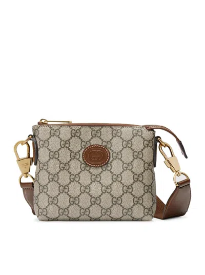 Gucci Messenger Bag In Beige