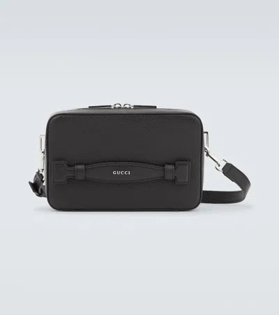 Gucci Messenger Bag Mini Aus Leder In Black