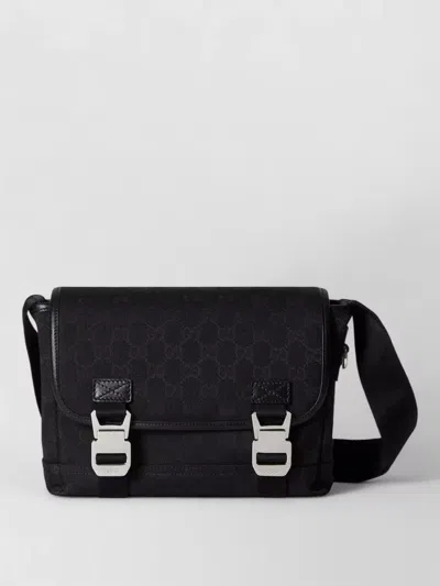 Gucci Messenger Crossbody Bag Adjustable Strap In Black
