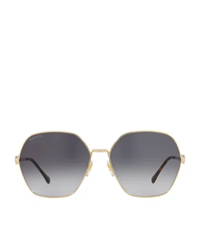 Gucci Square-frame Sunglasses In Gold