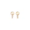 Gucci Metal And Zircon Earrings In Blue