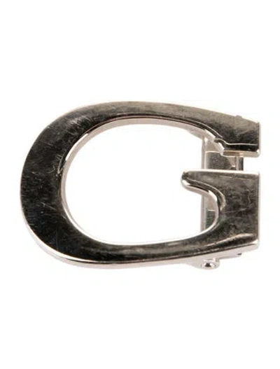 Pre-owned Gucci Metal Belt Buckle In Silver