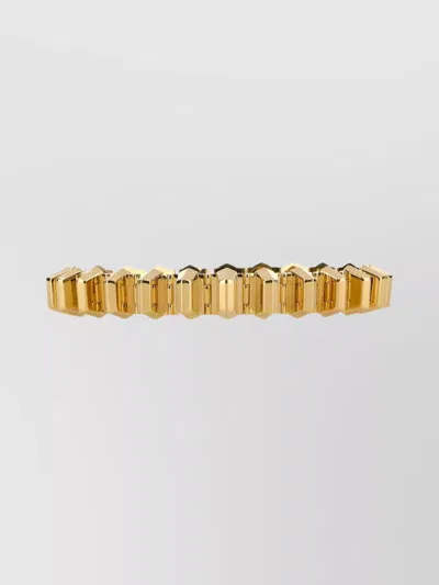 Gucci Metal Chocker With Geometric Design And Polished Finish In Gold