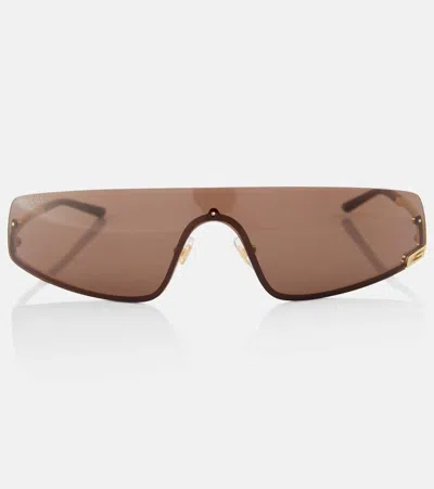 Gucci Metal Flat-top Sunglasses In Brown