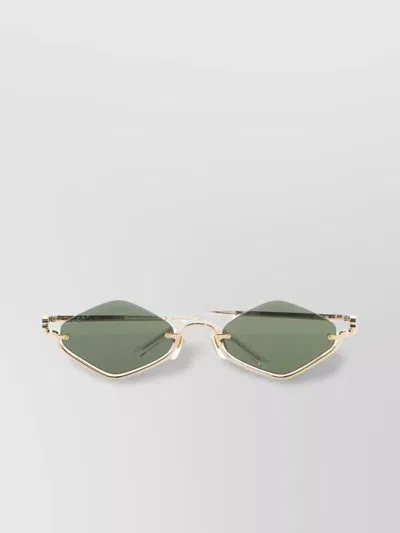 Gucci Metal Geometric Frame Sunglasses In Gold