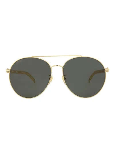 Gucci Metal Round/oval Women's Mini Sunglasses In Gold
