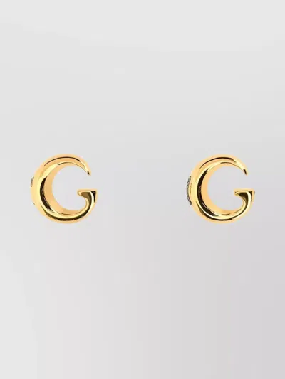Gucci Metal Stud Earrings Gold-tone Finish