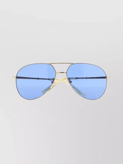 Gucci Metal Sunglasses With Double Bridge Design In Gold