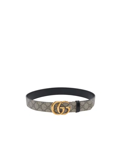 Gucci Metal-buckle Belt In Gray