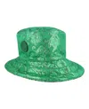 Gucci Metallic Gg Bucket Hat In Green