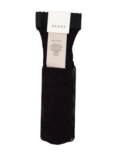 Pre-owned Gucci Metallic Gg Pattern Print Socks. W/tags In Multi