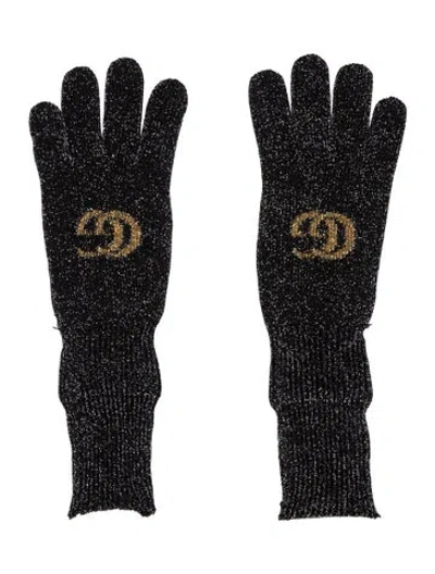 Pre-owned Gucci Metallic Gloves In Silver