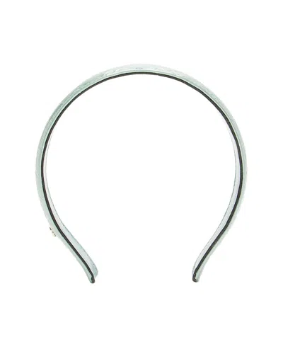 Pre-owned Gucci Metallic Ssima Leather Headband (authentic Pre-loved)