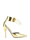 Gucci Metallic High-heeled Pumps In Gold