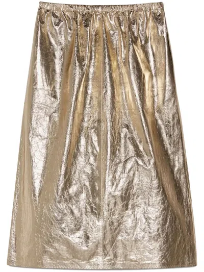 Gucci Klassischer Minirock In Gold