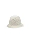 Gucci Metallic Logo-jacquard Bucket Hat In White