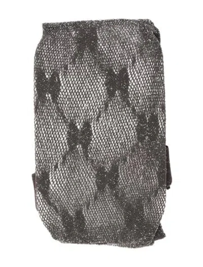 Pre-owned Gucci Metallic Mesh Tights In Gray