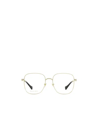 Gucci Metallic Oversized-frame Glasses In White