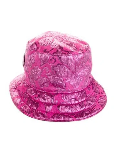 Pre-owned Gucci Metallic Patterned Bucket Hat W/tags