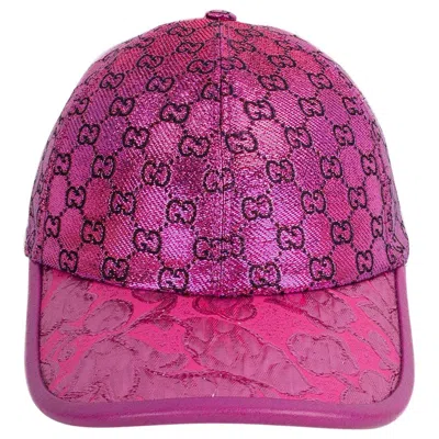 Pre-owned Gucci Metallic Pink Cap M