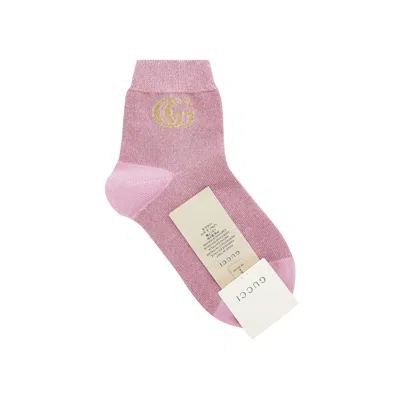 Pre-owned Gucci Metallic Socks 'roseate/yellow'